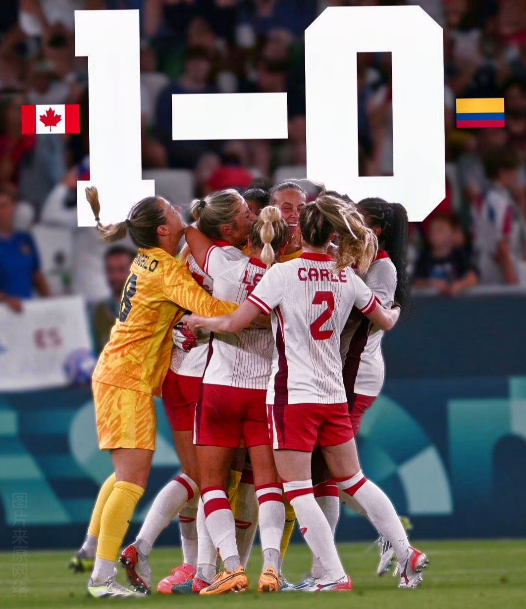 加拿大女足赢得挑战纽西兰队的比赛